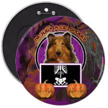 Halloween - apenas un Lil fantasmagórico - collie  Pins