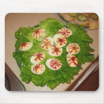 Halloween asustadizo observa Bloody la comida Alfombrilla De Ratones