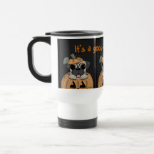 Halloween-Barro amasado feliz en la linterna de Ja Taza De Café