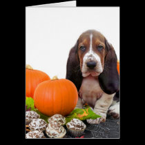 Halloween Basset Hound tarjetas
