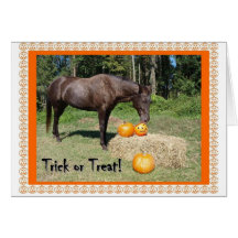 Halloween de caballo tarjeta