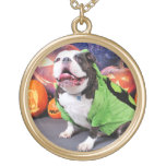 Halloween - dogo inglés - punto collar personalizado