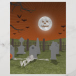 Halloween: Escena del cementerio: Flyer Personalizado
