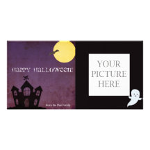 Halloween fantasmagórico tarjetas fotográficas personalizadas
