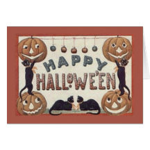 Hallowe'en feliz tarjeta