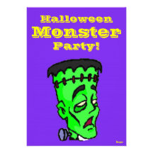 ¡Halloween - fiesta del monstruo! Invitacion Personal