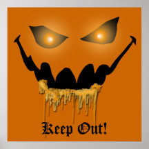 Halloween malvado observa la impresión del poster