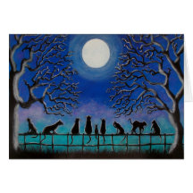 Halloween o tarjeta de nota diaria, negro, gatos, 