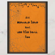Halloween Spiderwebs y silueta de la escena de los Tarjetas Publicitarias