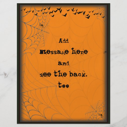 Halloween Spiderwebs y silueta de la escena de los Tarjetas Publicitarias