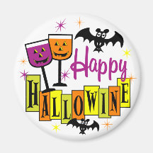 Hallowine feliz iman de nevera