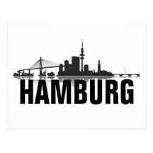 HAMBURG Skyline - Postkarte / Grußkarte