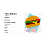 Hamburguesa deliciosa linda tarjetas de visita