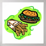 Hamburguesa y fritadas poster