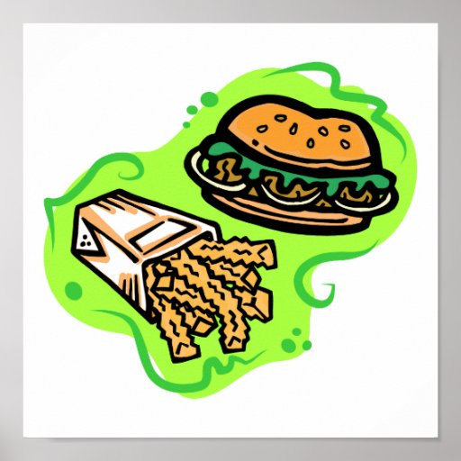 Hamburguesa y fritadas poster