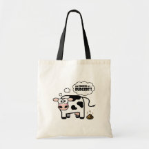 ¡Hamburguesas?! - Bolso divertido de la vaca Bolsas De Mano