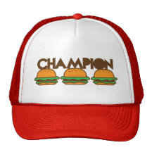 ¡HAMBURGUESAS del CAMPEÓN yum! Gorro De Camionero