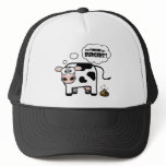 ¡Hamburguesas?! Sombrero divertido de la vaca gorras