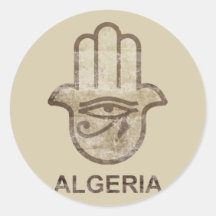 Hamsa Argelia Pegatina Redonda