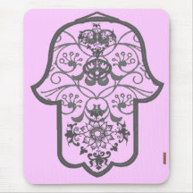 Hamsa floral alfombrilla de raton