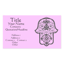 Hamsa floral tarjeta de visita