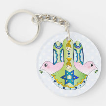 Hamsa judío llaveros