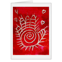 Hamsa/mano curativa/mano de Fátima Felicitaciones