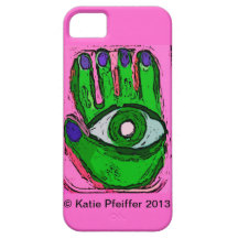 Hamsa verde ningunos huevos iPhone 5 Case-Mate carcasas