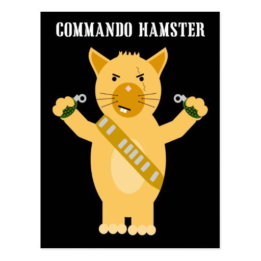 Hámster del comando tarjetas postales