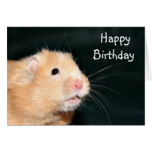 Hámster del feliz cumpleaños tarjeton