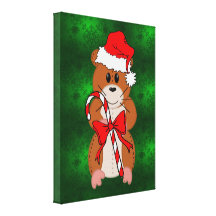 Hámster del navidad impresiones en lienzo estiradas