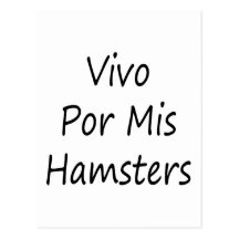 Hámsteres de Vivo Por Mis Tarjeta Postal