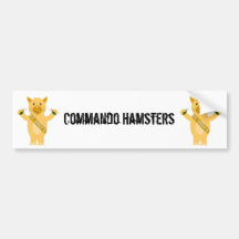 Hámsteres del comando etiqueta de parachoque