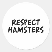 Hámsteres del respecto etiqueta redonda