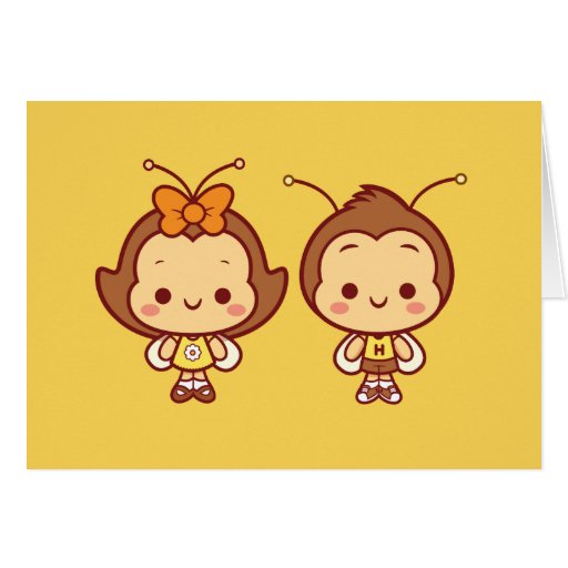 Hana y Hachi Notecard Tarjeton