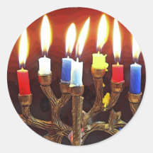 Hanukah Menorah - pegatina