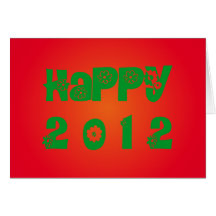 Happy 2012 grußkarten