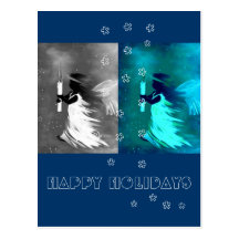 Happy Holidays -urgent  angel Postkarten