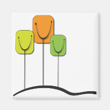 Happy Trees Kühlschrankmagnet