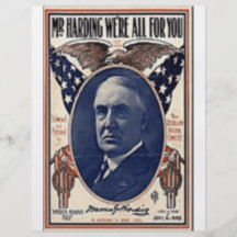 Harding 1920 tarjetones