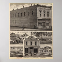 Hardware de los bancos, banco de Russell, Kansas Posters