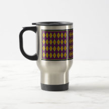 Harlequin anaranjado retro de la cal tazas de café