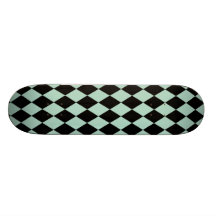 Harlequin Seafoam y negro Monopatines Personalizados