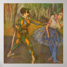 Harlequin y Columbine de Edgar Degas Impresiones