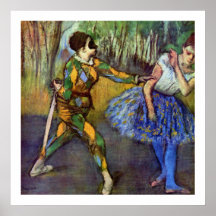 Harlequin y Columbine por Degas - ~ de la impresió Impresiones
