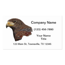 Harris Hawk el falso bordado Plantilla De Tarjeta Personal