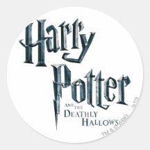 Harry Potter y el mortal santifica el logotipo 1 Etiqueta Redonda