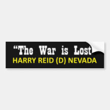 Harry Reid dijo, "se pierde la guerra " Pegatina De Parachoque