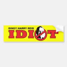 Harry Reid es un idiota Etiqueta De Parachoque