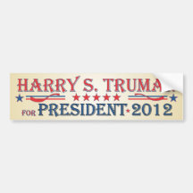 Harry S. Truman 2012 Etiqueta De Parachoque